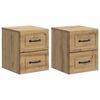 vidaXL N&aacute;stěnn&yacute; nočn&iacute; stolek 2 pcs Dub artisan 34,5 x 33 x 40 cm