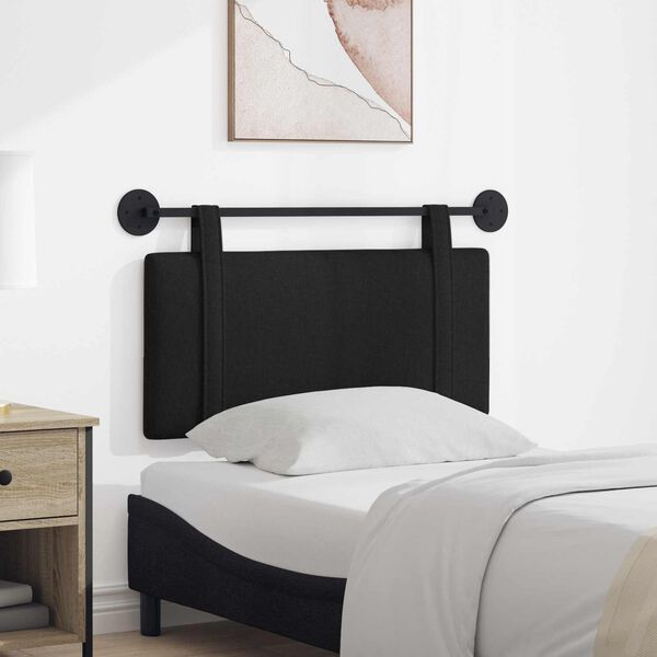 vidaXL Z&aacute;věsn&aacute; čeln&iacute; deska N&aacute;stěnn&yacute; Čern&yacute; 90 x 55 x 5 cm textil