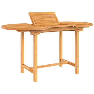 vidaXL Rozkládací zahradní stůl 110–160x80x75 cm masivní teakové dřevo