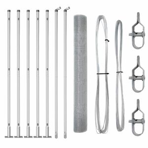 vidaXL Plotov&yacute; sloupek. Stř&iacute;brn&aacute;