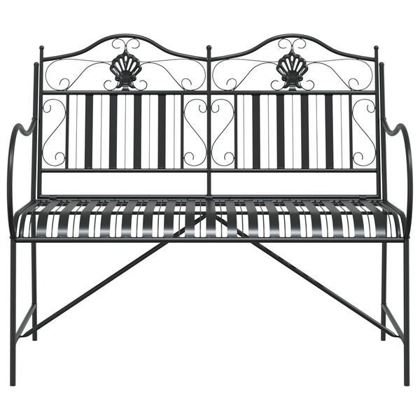 vidaXL Zahradní lavice Černá 104 x 54 x 93cm Ocel