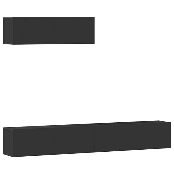 vidaXL 3d&iacute;ln&yacute; set TV skř&iacute;něk čern&yacute; kompozitn&iacute; dřevo