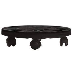 vidaXL Voz&iacute;k na rostliny na kolečk&aacute;ch průměr 30 cm čern&yacute; 170 kg