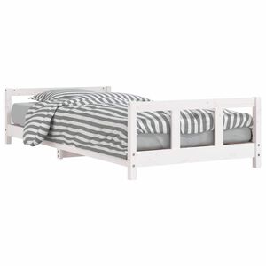 vidaXL Dětsk&aacute; postel b&iacute;l&aacute; 90 x 200 cm masivn&iacute; borov&eacute; dřevo