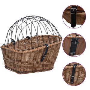 vidaXL Ko&scaron; na zadn&iacute; kolo s krytem 55 x 31 x 36 cm př&iacute;rodn&iacute; vrba