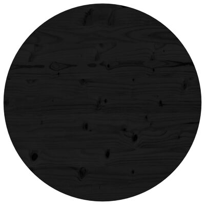 vidaXL Stolní deska kulatá černá Ø 90 x 3 cm masivní borové dřevo
