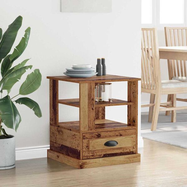 vidaXL Nočn&iacute; skř&iacute;ňka Star&eacute; dřevo 50 x 50 x 60 cm kompozitn&iacute; dřevo