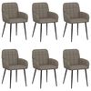 vidaXL J&iacute;deln&iacute; židle 6 pcs Uměl&aacute; kůže &Scaron;ed&aacute; 57 x 50 x 85 cm