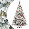 vidaXL Uměl&yacute; v&aacute;nočn&iacute; stromeček s 300 LED diodami B&iacute;l&aacute; 180 cm PE a PVC