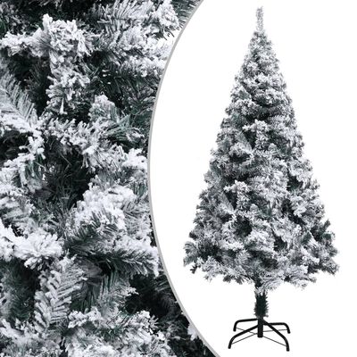 vidaXL Umělý vánoční stromek zasněžený zelený 120 cm PVC
