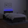 vidaXL Box spring postel s matrac&iacute; a LED čern&aacute; 120x190 cm textil