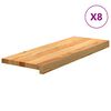 vidaXL N&aacute;&scaron;lapy na schody 8 ks světle hněd&eacute; 70x25x2 cm masivn&iacute; dub