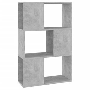 vidaXL Knihovna / dělic&iacute; stěna betonově &scaron;ed&aacute; 60x24x94 cm dřevotř&iacute;ska