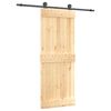 vidaXL Posuvn&eacute; dveře Přirozen&aacute; a čern&aacute; 80 x 210 cm