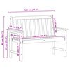 vidaXL Zahradní lavice s polštářem Bílá 120 x 59 x 88cm HDPE