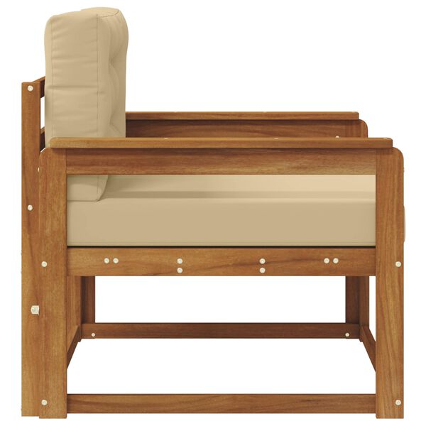 vidaXL Venkovn&iacute; středn&iacute; pohovka Masivn&iacute; ak&aacute;tov&eacute; dřevo Př&iacute;rodn&iacute;