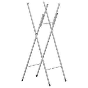 vidaXL Skl&aacute;dac&iacute; nohy k barov&eacute;mu stolu stř&iacute;brn&eacute; 45x53x108 cm ocel