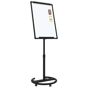 vidaXL Magnetick&aacute; b&iacute;l&aacute; tabule Čern&aacute; a b&iacute;l&aacute; 62 x 62,5 x 197 cm EPS