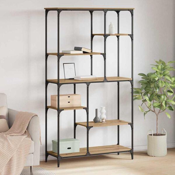 vidaXL Knihovna Artisanov&yacute; dub 99 x 35,5 x 176 cm kompozitn&iacute; dřevo