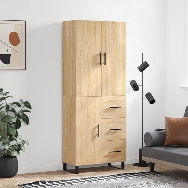 vidaXL Skř&iacute;ň highboard dub sonoma 69,5 x 34 x 180 cm kompozitn&iacute; dřevo