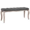 vidaXL Lavice se lněn&yacute;m čalouněn&iacute;m 110 x 38 x 48 cm tmavě &scaron;ed&aacute;