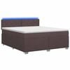 vidaXL Box spring postel s matrac&iacute; a LED Tmavě hněd&aacute; 140 x 200 cm