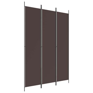 vidaXL 3d&iacute;ln&yacute; parav&aacute;n hněd&yacute; 150x220 cm textil
