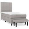 vidaXL Box spring postel s matrac&iacute; světle &scaron;ed&yacute; 100 x 200 cm textil