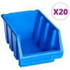 vidaXL Stohovateln&eacute; &uacute;ložn&eacute; z&aacute;sobn&iacute;ky 20 ks modr&eacute; plast