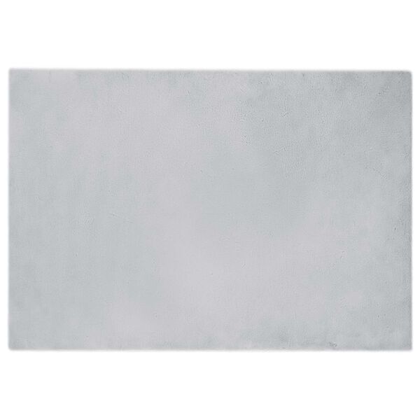 vidaXL Koberec z uměl&eacute; kr&aacute;lič&iacute; kože&scaron;iny Olite &Scaron;ed&aacute; 140 x 200 cm