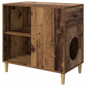 vidaXL Kočič&iacute; dům Star&eacute; dřevo 72 x 42,5 x 70 cm Kompozitn&iacute; dřevo