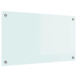 vidaXL Kuchyňsk&aacute; z&aacute;stěna B&iacute;l&aacute; 70 x 40 cm tvrzen&eacute; sklo