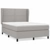 vidaXL Box spring postel s matrac&iacute; světle &scaron;ed&aacute; 140 x 200 cm textil