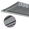vidaXL Ručně zatahovac&iacute; mark&yacute;za antracitov&aacute; a b&iacute;l&aacute; 500 x 350 cm