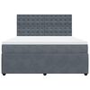 vidaXL Box spring postel s matrac&iacute; tmavě &scaron;ed&aacute; 180x200 cm samet