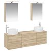 vidaXL Sada koupelnov&eacute;ho n&aacute;bytku 5 pcs Dub sonoma