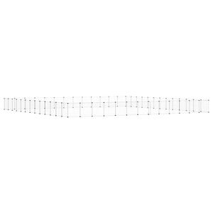 vidaXL 52panelov&aacute; ohr&aacute;dka pro zv&iacute;řata s dv&iacute;řky čern&aacute; 455 x 455 x 35 cm ocel