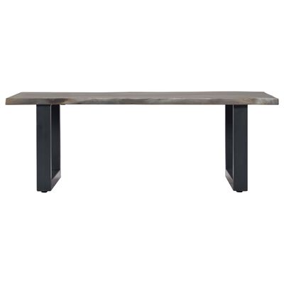 vidaXL Konferenční stolek s živou hranou šedý 115x60x40cm dřevo akácie