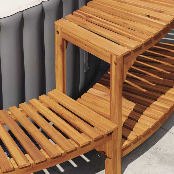 vidaXL Ohraničení pro kulatou horkou vanu Hnědá Ø255 cm