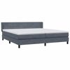 vidaXL Box spring postel s matrac&iacute; tmavě &scaron;ed&aacute; 180x210 cm samet