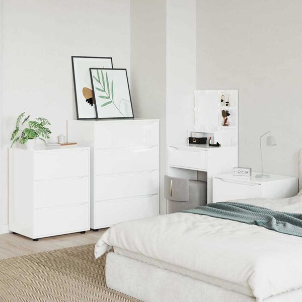 vidaXL &Uacute;ložn&aacute; skř&iacute;ňka Vysoce leskl&aacute; b&iacute;l&aacute; 60 x 48 x 81 cm