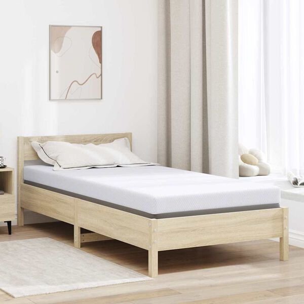 vidaXL Topper na matraci B&iacute;l&aacute; 90 x 190 cm Jacquardov&aacute; tkanina