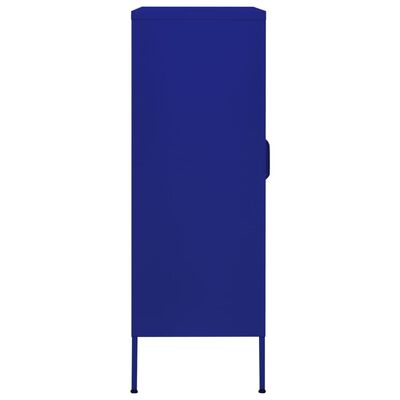 vidaXL Úložná skříň námořnická modrá 80 x 35 x 101,5 cm ocel