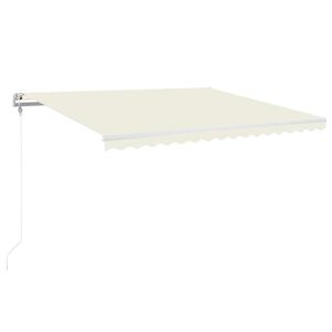 vidaXL Automatick&aacute; mark&yacute;za LED a senzor větru 450 x 350 cm kr&eacute;mov&aacute;
