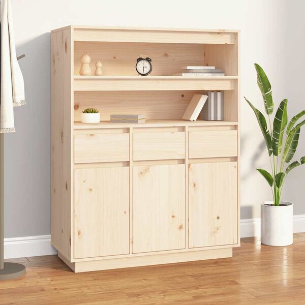 vidaXL Skř&iacute;ň highboard 89x40x116,5 cm masivn&iacute; borov&eacute; dřevo