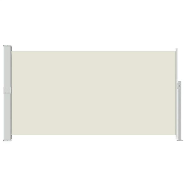 vidaXL Zatahovací boční markýza/zástěna na terasu 170 x 300 cm krémová