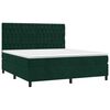 vidaXL Box spring postel s matrac&iacute; tmavě zelen&aacute; 180x200 cm samet