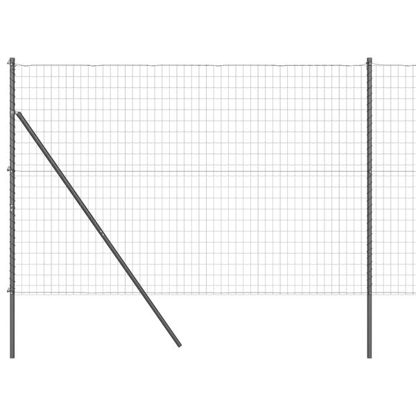 vidaXL Plot s sloupkem &Scaron;ed&aacute; 1,5 x 10 m Ocel a PVC
