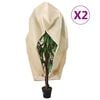 vidaXL Ochrann&eacute; n&aacute;vleky na rostliny na zip 2 ks 70 g/m&sup2; 3,93 x 3,5 m