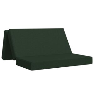 vidaXL Skl&aacute;dac&iacute; pohovka postel 140 x 67 x 45 cm Tmavě zelen&aacute;